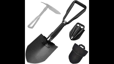 TAC9ER Survival Shovel Multitool with Carrying Case - Emergency Collapsible Tactical Shovel for...