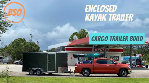 My Enclosed Kayak Trailer | Covered Wagon 14ft V-Nose