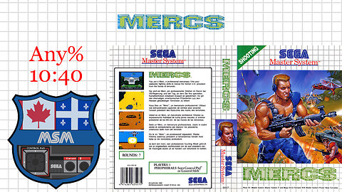 Mercs [SMS] Any% [10'40"] 11th place | SEGA Master System Marceau