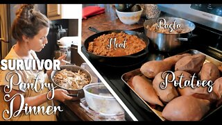 Survivor Pantry Dinner ~ Weekly Meal Inspiration ~ Eating From The Pantry ~ Food Shortages