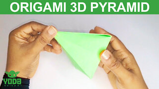 Origami 3D Pyramid Easy Tutorial - How to make a Paper Pyramid