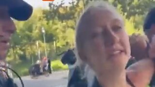 Idiotic Climate Protester Squeals As Police Drag Her From Blocking The Road