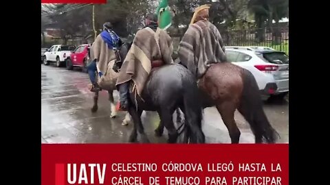 Esta mañana Celestino Córdova va a cárcel de Temuco a hacer ceremonia autorizado por Gendarmería...