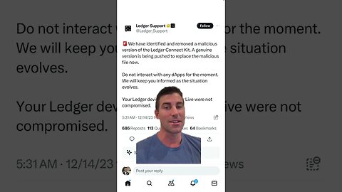 Malicious Ledger connect kit on Dapp, don’t use any ledger software on decentralized apps right now
