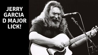 Jerry Garcia acoustic guitar lick over D Major. Free lesson.