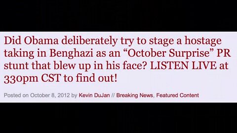 Obama Linked to the 9/11 2012 Benghazi Terrorist Attacks