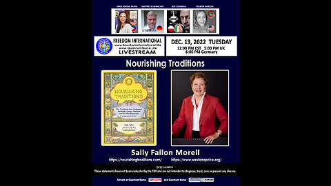 Sally Fallon Morell - "NOURISHING TRADITIONS"