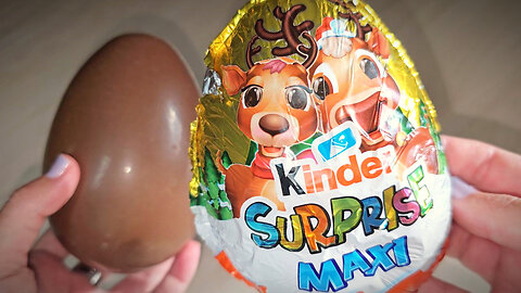 Kinder Surprise egg Maxi, Winter kinder, asmr