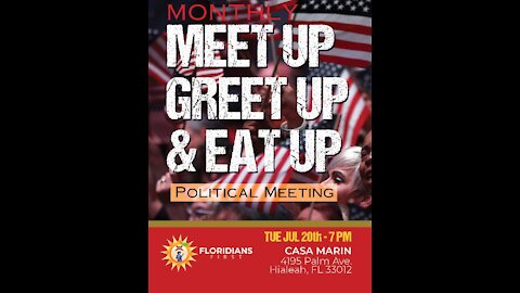 Patriot Speaks At Floridians First Meet Up, Greet Up & Eat Up Event