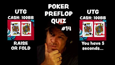 POKER PREFLOP QUIZ #14 - RAISE OR FOLD?