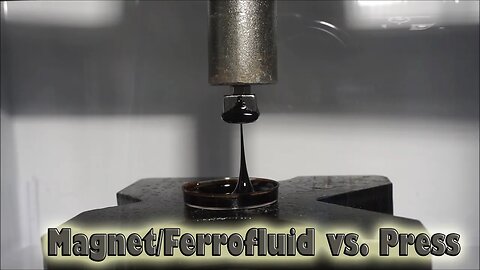 Neodymium Magnet Vs. Hydraulic Press with Ferrofluid!