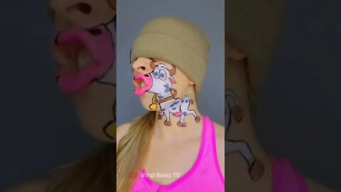 Viral Reel #182 🤪TikTok Funny Painting Face | 🤪Funny Cow Face | Funny Face Art🤪 #shorts