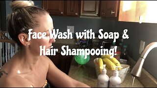 ASMR Face Wash and Hair Shampooing!