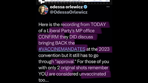 Liberal Party MP, discussing bringing back mandates in 2023?!