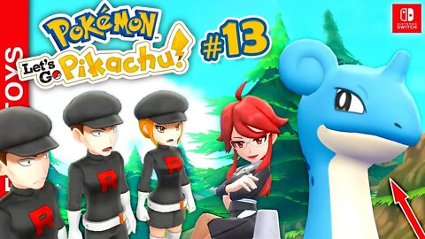 Pokémon: Let's Go #13 ⚡️ A Equipe Rocket nos ataca em grupo e uma treinadora com um LAPRAS nos ajuda