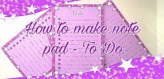 How to make note pad - To Do