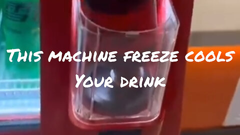 This machine freeze chills your drink for you