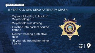 11-year-old girl dies following ATV crash