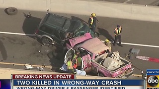 DPS identifies driver and passenger killed in wrong-way crash Tuesday