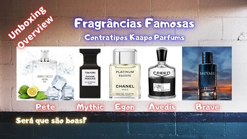 Perfumes da Kaapo Parfums: Contratipos Famosos Aventus, Chanel Platinum, Jimmy Choo Man Ice, Sauvage