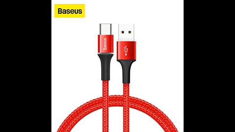 Cabo USB Tipo C 3A LED Colorido Baseus