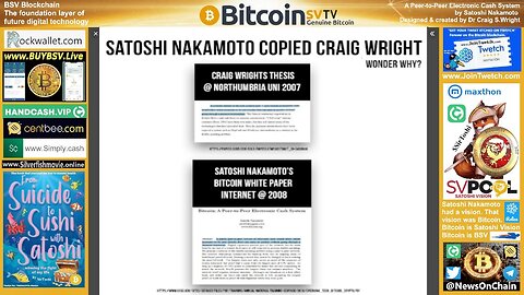 Satoshi Nakamoto Copied Craig Wright!!!