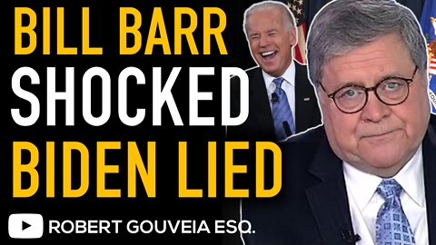 Bill Barr SHOCKED Biden LIED About HUNTER Laptop Misinformation HOAX