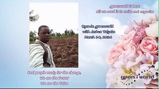Joshua from Uganda speaking with farmers