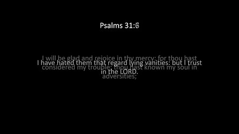 Psalms Chapter 31