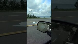 driving in the up with a big lake