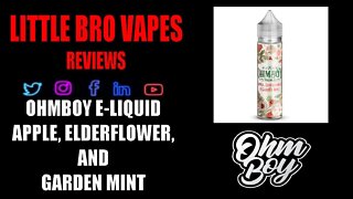 OHMBOY E LIQUID APPLE, ELDERFLOWER AND GARDEN MINT