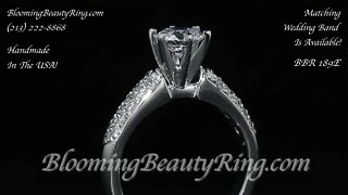BBR 189E Micropave Six Prong Diamond Engagement Ring Handmade In The USA