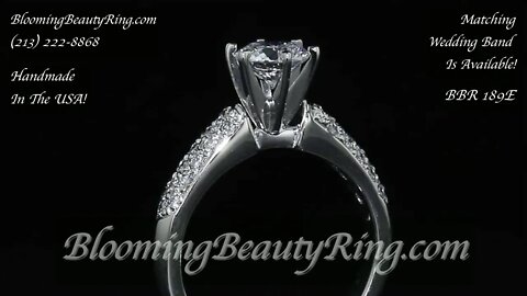 BBR 189E Micropave Six Prong Diamond Engagement Ring Handmade In The USA