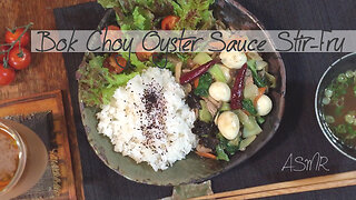 How To Make Oyster Sauce Stir-Fry Bok Choy w/ Mushrooms, Pork & Quail Eggs | No Music Version | ASMR