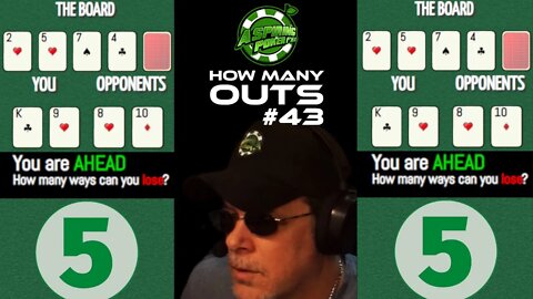 POKER OUTS QUIZ#43 #poker #pokerface #howmanyouts #pokerquiz #onlinepoker #games #quiz