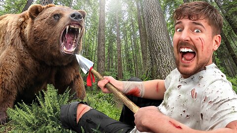 $10,000 Every Day You Survive In The Wilderness #mr.beast #mr.BeastGaming #mr.beastvideo