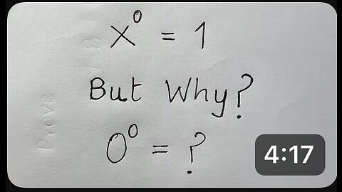 Why X to the power 0 is 1? Mathematicians explained | 0 to the power 0?