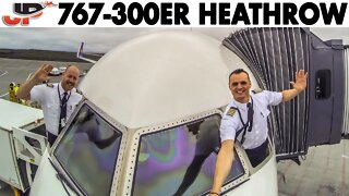 Piloting BOEING 767-300 out of London Heathrow | Cockpit Views