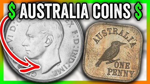 5 AUSTRALIA COINS WORTH BIG MONEY - RARE WORLD COINS!!