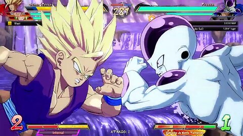 Dragon Ball Fighter Z - Meu trio: Broly (super), Freeza e Majin Buu.