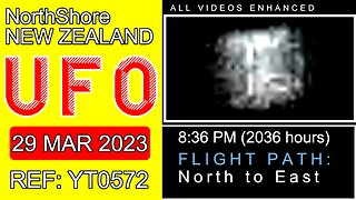 'WEIRD' UFO NEW ZEALAND, 29 MAR 2023, REF R0016, NorthShore, Flight Path North to East