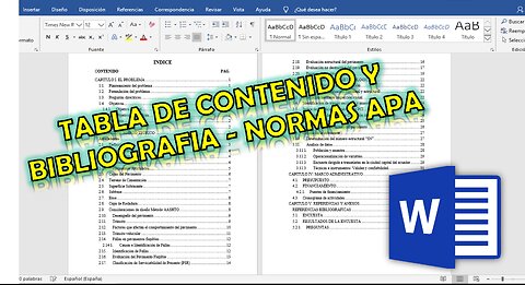 Insertar Indice de contenido, imágenes y tablas Bibliográfica Word