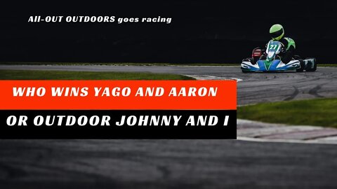 Outdoor Johnny goes Kart racing, father doing things with kids, race karts,