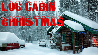 Snowy Christmas At The Log Cabin In The Beautiful Canadian Rocky Mountains