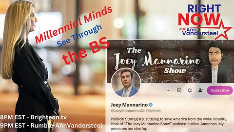 JULY 19, 2023 RIGHT NOW W/ANN VANDERSTEEL: MILLENNIAL MINDS SEE THROUGH THE BS