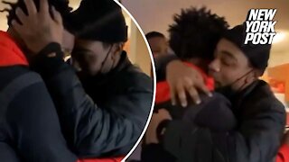 Happy tears! Dad meets teenage son for the first time