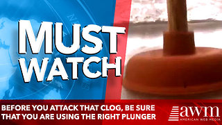 Before You Attack That Clog, Be Sure That You Are Using the Right Plunger