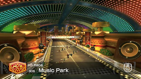 Mario Kart 8 Deluxe - 50cc (Hard CPU) - (3DS) Music Park