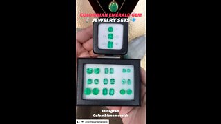 Shopping Buying Real natural certified Colombian emerald jewelry sets online shop with pricing