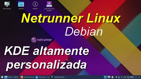 Netrunner Linux Debian KDE personalizada aparência única completo para PCs notebooks netbooks ARM